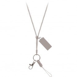 * PORTA BADGE A CERNIERA IN PLASTICA Grigio