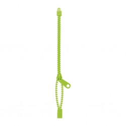 * BRACCIALE A CERNIERA LAMPO IN PLASTICA  IMBALLI: / MISURE: 18, Verde Acido