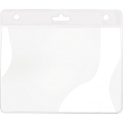 BUSTINA PORTA BADGE IN PLASTICA  - IMBALLI: 1000/50 MISURE: Bianco