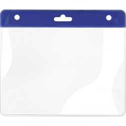 BUSTINA PORTA BADGE IN PLASTICA  - IMBALLI: 1000/50 MISURE: Blu