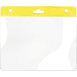 BUSTINA PORTA BADGE IN PLASTICA  - IMBALLI: 1000/50 MISURE: Giallo