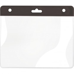 BUSTINA PORTA BADGE IN PLASTICA  - IMBALLI: 1000/50 MISURE: Nero