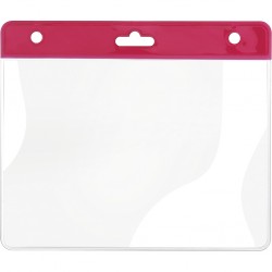BUSTINA PORTA BADGE IN PLASTICA  - IMBALLI: 1000/50 MISURE: Rosso