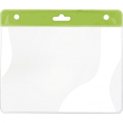 BUSTINA PORTA BADGE IN PLASTICA  - IMBALLI: 1000/50 MISURE: Verde Acido