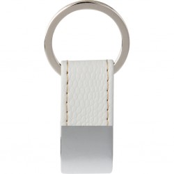 PORTACHIAVI IN METALLO E PU Bianco