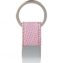 PORTACHIAVI IN METALLO E PU Rosa