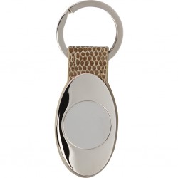 PORTACHIAVI IN METALLO E PU Beige