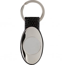 PORTACHIAVI IN METALLO E PU Nero