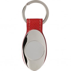 PORTACHIAVI IN METALLO E PU Rosso