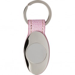PORTACHIAVI IN METALLO E PU Rosa