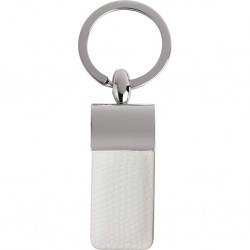 PORTACHIAVI IN METALLO E PU Bianco
