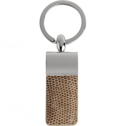 PORTACHIAVI IN METALLO E PU Beige