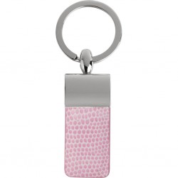 PORTACHIAVI IN METALLO E PU Rosa