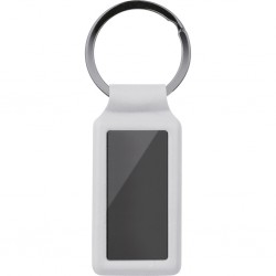 PORTACHIAVI IN PU E ACCIAIO Bianco