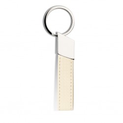 PORTACHIAVI IN METALLO E PU Bianco