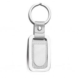 PORTACHIAVI IN METALLO E PU Grigio