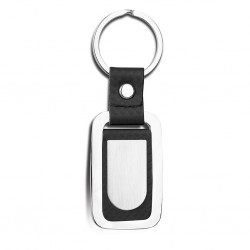 PORTACHIAVI IN METALLO E PU Nero