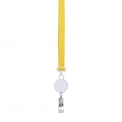 * PORTA BADGE IN POLIESTERE, PLASTICA E METALLO Giallo