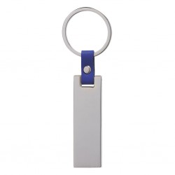 PORTACHIAVI IN METALLO E PU Blu