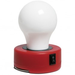 LAMPADA AD UN LED IN PLASTICA E METALLO Rosso