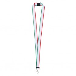 PORTA BADGE IN POLIESTERE CON TRICOLORE ITALIANO