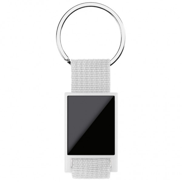PORTACHIAVI IN PLASTICA, METALLO E POLIESTERE B (bianco)