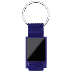 parte frontale con placca in metallo brunito per incisione laser, retro in plastica BL (blu royal)