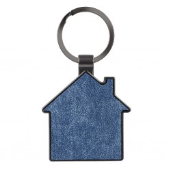 in metallo brunito, inserto in PU con effetto denim sulla parte frontale adatto per incisione laser di colore scuro, con astuccio in confezione singola