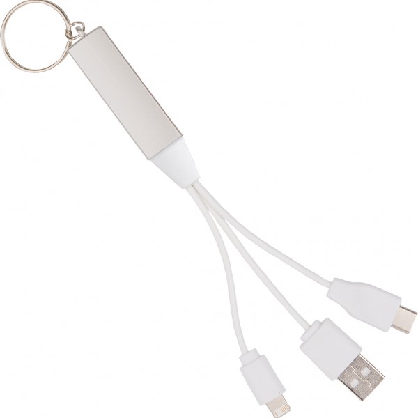 CAVETTO 3 IN 1 PER RICARICA IN PLASTICA E METALLO Grigio