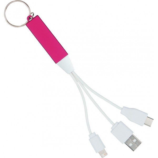 CAVETTO 3 IN 1 PER RICARICA IN PLASTICA E METALLO Rosso
