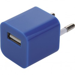 ALIMENTATORE USB IN PLASTICA E METALLO  Blu