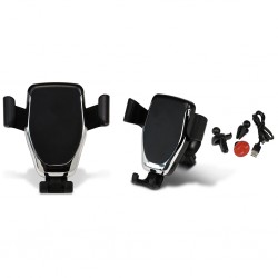 PORTA CELLULARE DA AUTO CON CARICATORE WIRELESS IN PLASTICA