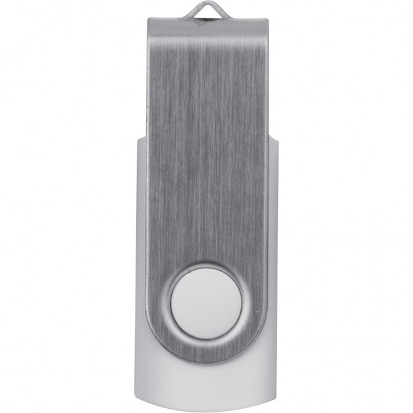 MEMORIA USB DA 16GB IN PLASTICA E ACCIAIO USB 2.0, Bianco