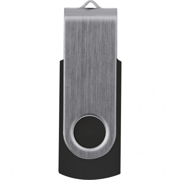 MEMORIA USB DA 16GB IN PLASTICA E ACCIAIO USB 2.0, Nero