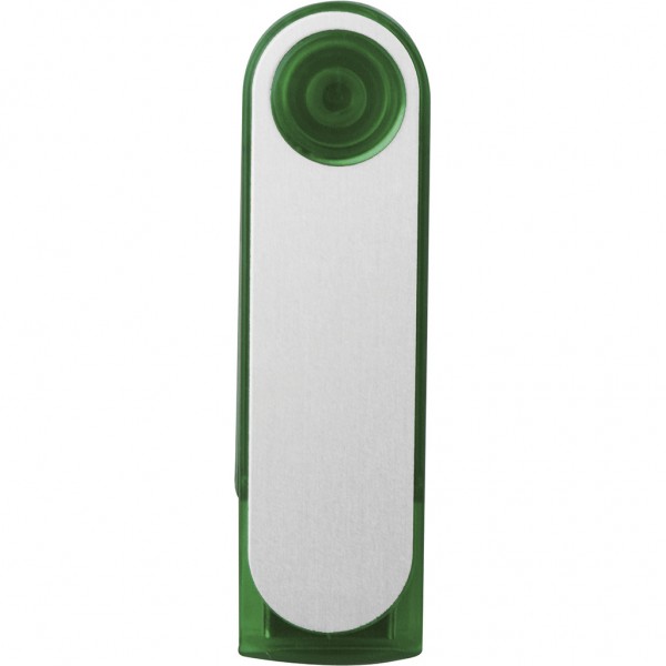 MEMORIA USB DA 2GB IN PLASTICA E ALLUMINIO USB 2.0, Trasparente/Verde