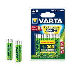 BATTERIA STILO AA RICARICABILE 2600MAH CONF.BLISTER 4PZ VARTA