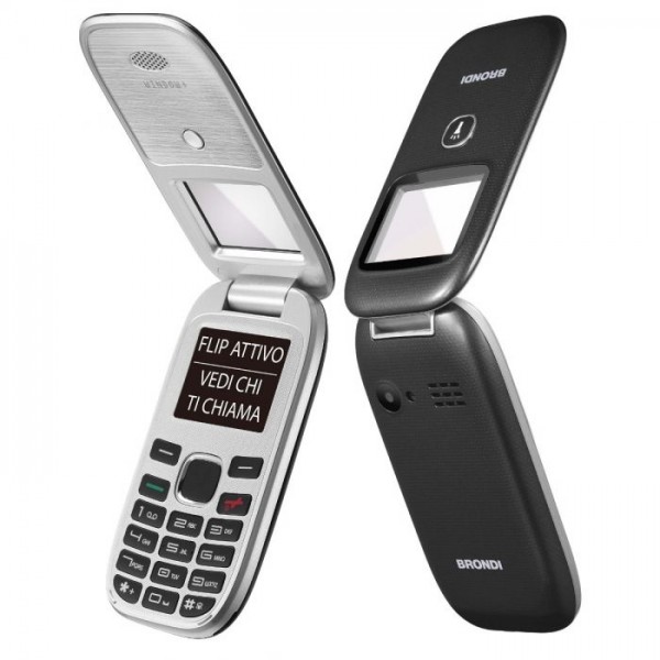 CELLULARE BRONDI WINDOW+ NERO 1,77 A COLORI/FLIP ATTIVO/DS