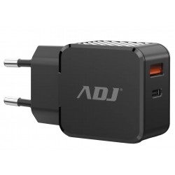 CARICA BATTERIA CASA 2P USB 30W BK 1PORTA FAST CHARGE+1PORTA PD TYPE C