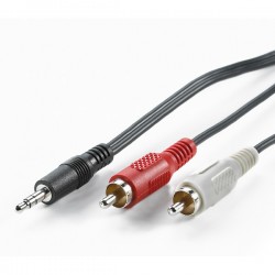 CAVO 3,5MM-2RCA 1,5MT M/M BK/RD/WH VALUE