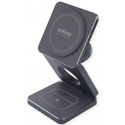 ALIMENTATORE WIRELESS 15W 3IN1 BK CON CAVO 1MT (ANDROID)