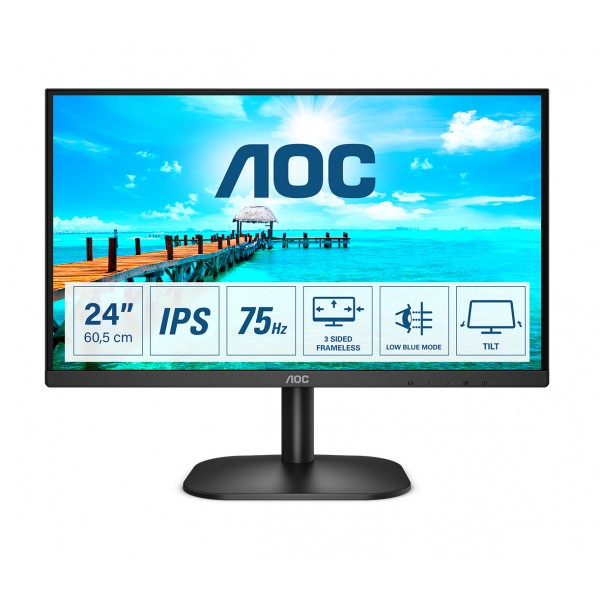 MON 23,8IPS VGA HDMI 24B2XH AOC 16:9