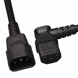 CAVO ALIMENTAZIONE PER UPS 2.5MT BK C14 M STRAIGHT TO C13 F 90 ANGLE