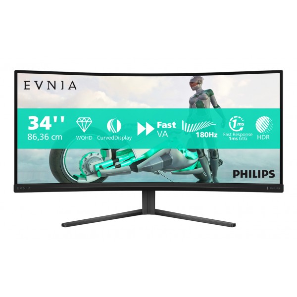 MON 34 VA 3440X1440 2XHDMI 180HZ 34M2C3500L 21:9  GAMING CURVED 0,03