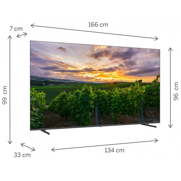 TV 75" THOMSON 4K QLED SMART UHD T2/C2S2 ANDROID 11 FRAMELESS