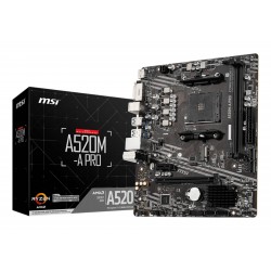 MB MSI A520M-A PRO AM4 RYZEN NO VGA 2D4 4S3 6U32 4U2 1M.2 RAID GLAN D/H