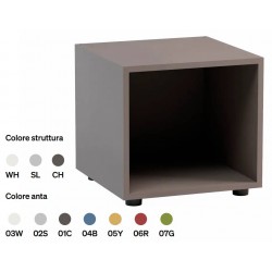 LOCKER A GIORNO 1 VANO IN NOBILIATO BIANCO CM 45X44,5X H 43