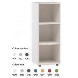 LOCKER A GIORNO 3 VANI IN NOBILIATO BIANCO CM 45X44,5X H 119,80