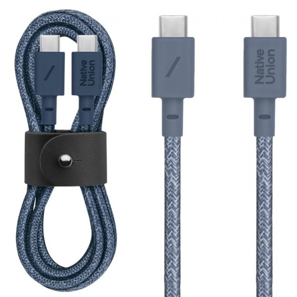 BELT CABLE-TYPE-C-C-NAVY-1.2 USB-C TO USB-C NAVY