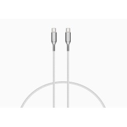 CAVO ARMOURED USB-C TO USB-C 1MT WH ITE  (5A/100W) CYGNETT