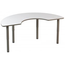TAVOLO DELTA CON BORDO ARROTONDATO 180X90X H 52/58/64/70 CM